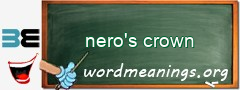 WordMeaning blackboard for nero's crown